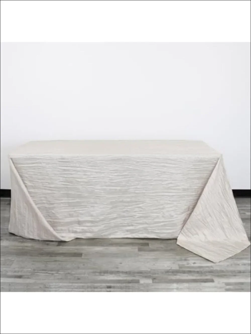 Crinkle Taffeta Tablecloth 90x156 Rectangular for Wedding